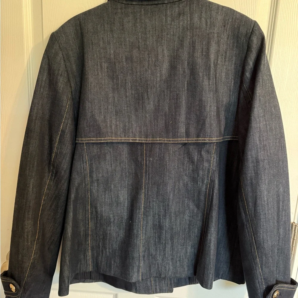 REFINED DENIM SHORT TRENCH COAT - Picture 4 of 6
